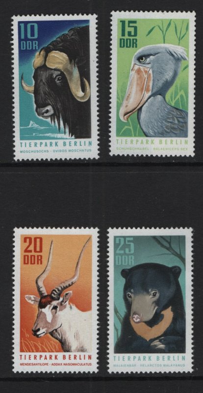 German Democratic Republic DDR #1243-1246 MNH 1970 Berlin zoo