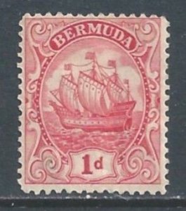 Bermuda #83 MH 1p Caravel Type III - Wmk. 4