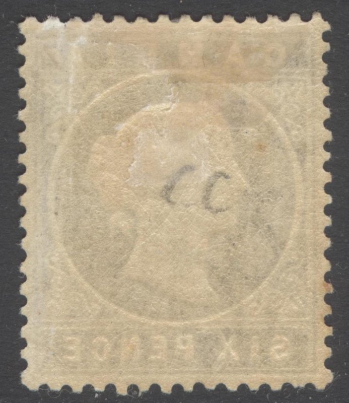 Gambia 1880 6d Blue P14 Wmk CC upright Scott 10 SG 18B MH Cat $140