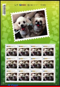 3258-03 BRAZIL 2013  DOGS, DOMESTIC ANIMALS, RHM C-3310, SHEET MNH