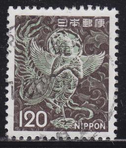 Japan 1079 Used 1972 Mythical Winged Woman, Chusonji