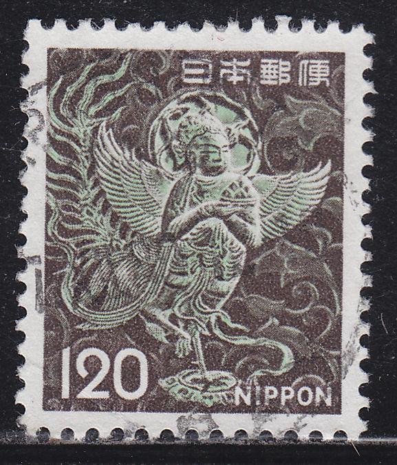 Japan 1079 Used 1972 Mythical Winged Woman, Chusonji