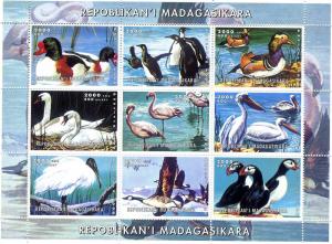 Malagasy 1999 Birds DUCKS Sheet Perforated Mint (NH)