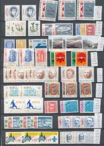 Norway 1973/77 MNH Collection Europa Flowers Ships (Apx 160+ Items) ZK2340