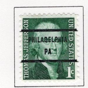 U. S. Precancel Philadelphia, PA # 1278-81 USED HINGED