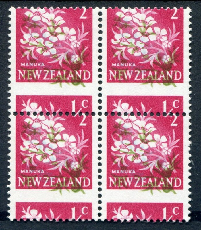 New Zealand Error 1967 Pictorials 1/2c Manuka Flower double Error