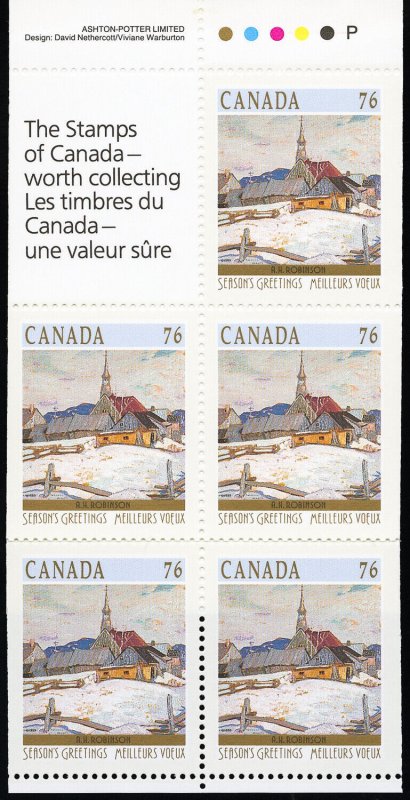 Canada Stamps # 109 MNH XF Complete Booklet Scott Value $40.00
