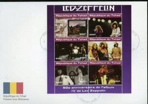 2021 50th ANNIVERSARY OF THE LED ZEPPELIN ALBUM IV   SHEET FIRST DAY COVER