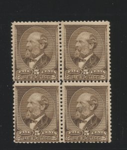 # 205, Unused, Fine, OG, H. Block of 4. Sound. CV $ 1150.00