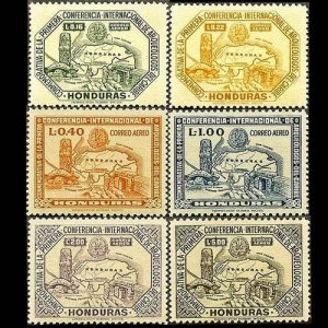 HONDURAS 1947 - Scott# C164-9 Archeology Set of 6 NH perf.torn