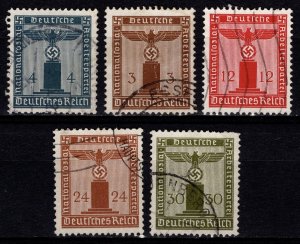 Germany 1942 Official Stamps, no Wmk., Part Set [Used]