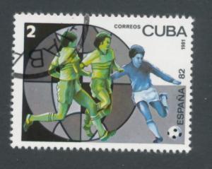 Cuba 1981 Scott 2392 used - 2c, World Cup soccer