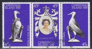 Christmas Isl # 87a-c, Queen Elizabeth's Coronation 25th Anniv. Used, 1/2 Cat.