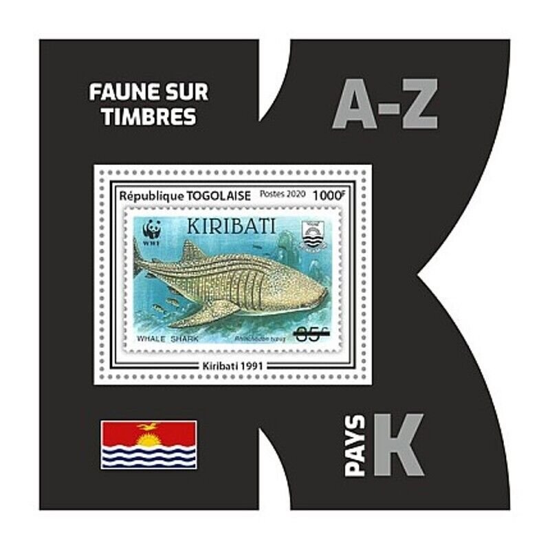 Togo - 2020 WWF Marine Life Stamp on Stamp - Stamp Souvenir Sheet - TG200226b02