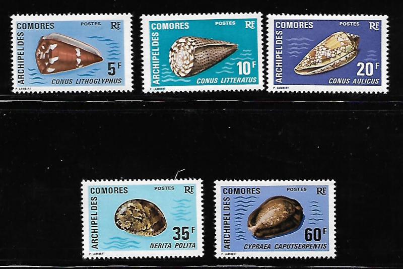 COMORO ISLANDS 99-103 MNH SEA SHELLS SET