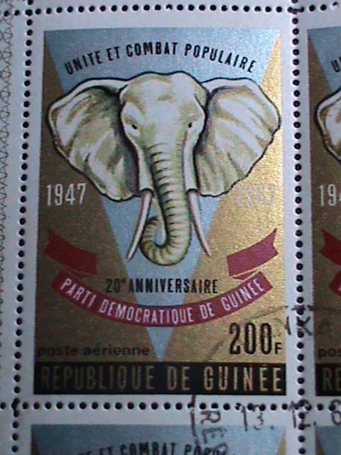 GUINEA-AIRMAIL 1968 SC#C106  20TH ANNIV: THE DEMOCRATIC PARTY OF GUINEA BLOCK