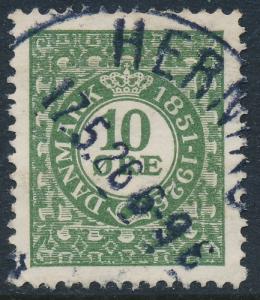 Denmark Scott 178 (AFA 154), 10ø Stamp Anniversary, VF U 