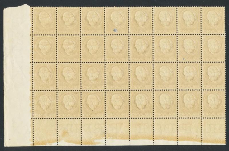 ICELAND 1911, 4a CORNER MARGIN BLOCK OF 32, NH Sc#88 CAT$190 (SEE BELOW)