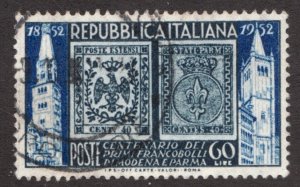 1952 Italy Sc #603 Modena & Parma 100 years  - Used stamp Cv $12