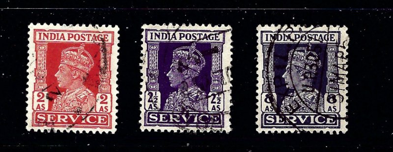 India O108/O110/O112 Used 1939-43 issues