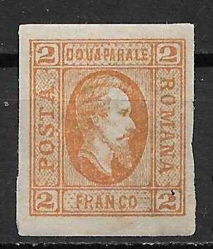 1865 Romania  #22  2pa Prince alendru Ion Cuza MH