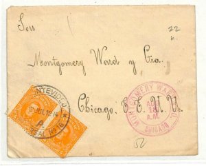 URUGUAY Cover Montevideo Chicago Illinois USA 1914 {samwells-covers} MM50