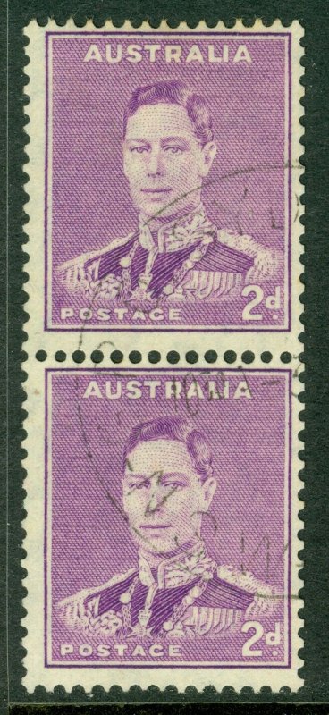 EDW1949SELL : AUSTRALIA 1942 Stanley Gibbons #185a Coil pair. VF, Used. Cat £75.