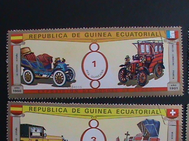 ​Guinea Equatorial Stamp:Supper Long Antique Classic Auto Mobiles -CTO Stamps