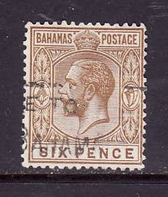 Bahamas-Sc#79-used 6p bister brown KGV-id2-1922-