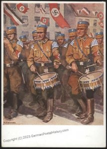 3rd Reich Germany 1931 SA Drummers Nr74B Verlag Bildkunst Albert Reich Bi 111479