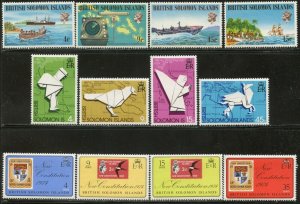 SOLOMON IS. Sc#268-279 1974 Three Complete Sets OG Mint LH