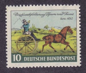 Germany 692 MNH OG 1952 10pf Thurn and Taxis Postilion Issue