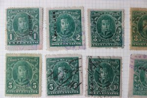 Mexico Revenue Documentary DO176 177 partial set 1890-1891 10p 10 pesos