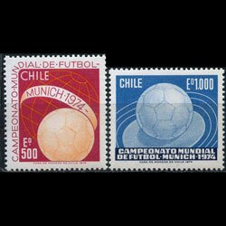 CHILE 1974 - Scott# 447-8 W.Cup Soccer Set of 2 NH