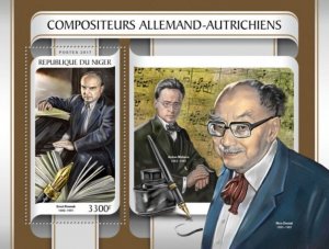 Niger - 2017 German-Austrian Composers - Souvenir Sheet - NIG17219b