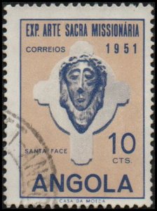 Angola 359- Used - 10c Missionary Art Exhibit (1952)