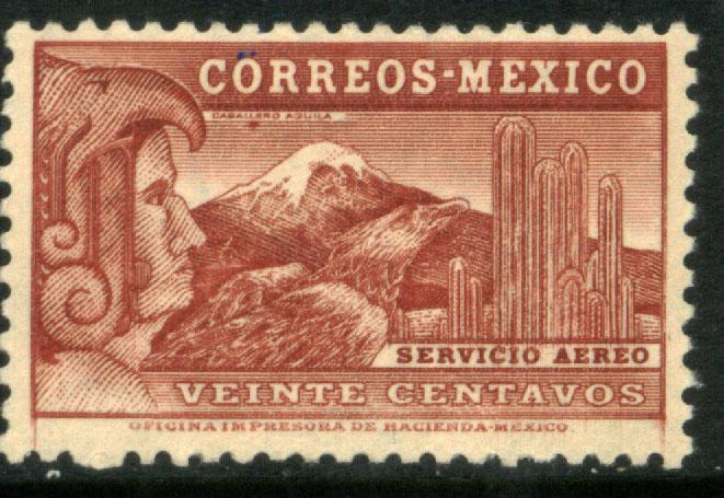 MEXICO C68, 20c EAGLEMAN. UNUSED, OG. F-VF.