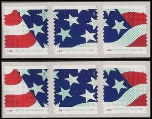 US 4963a Stars & Stripes presorted standard 10c coil strip 2x3 MNH 2015