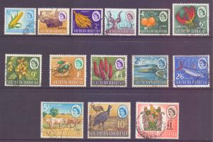 Southern Rhodesia Scott 95/108 - SG92/105, 1964 Elizabeth II Set used