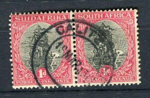 SOUTH AFRICA; 1920s-30s Dromedarius issue 1d. fine used POSTMARK Pair