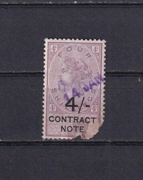 SA21b Great Britain 1888 Revenue, Queen Victoria, Contract Note 4 ...