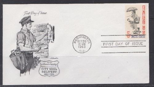 1238 City Mail Delivery Unaddressed Artmaster FDC