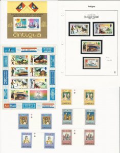 Antigua, Postage Stamp, #303a, 340a, 365-8, 508-12 Mint NH, 1972-78, JFZ