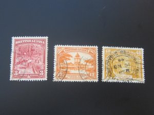 British Guinea 1934 Sc 212,215,217 FU