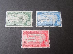 Trinidad & Tobago 1958 Sc 86-88 set MH