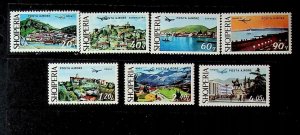 ALBANIA Sc C75-81 NH ISSUE OF 1975 - PALNES OVER CITY