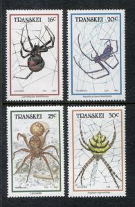 Transkei 191-194, MNH, Insects  Spiders 1987. x28250