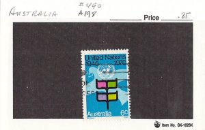 Australia 490 Used UN Emblem 1 1970 (SC0_574)