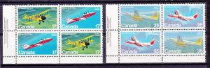 Canada  905-6 MNH 1981 35c Canadian Aircraft INS. BLK.