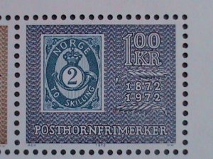 NORWAY-1972 SC#585a CENTENARY OF POST HORN STAMPS -MNH S/S-VERY FINE